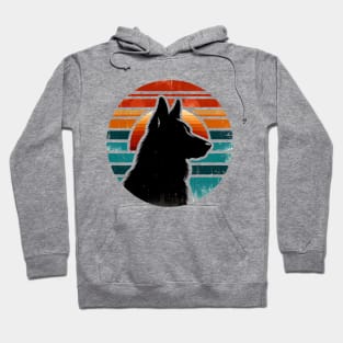 German Shepherd Dog Vintage Distressed Sunset Hoodie